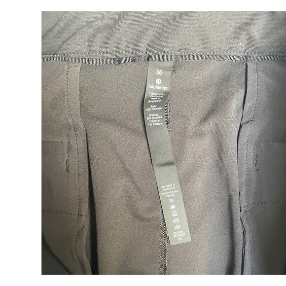Lululemon Mens 36W 32L ABC Classic Fit Trouser Warpstreme, Black - Picture 4 of 5